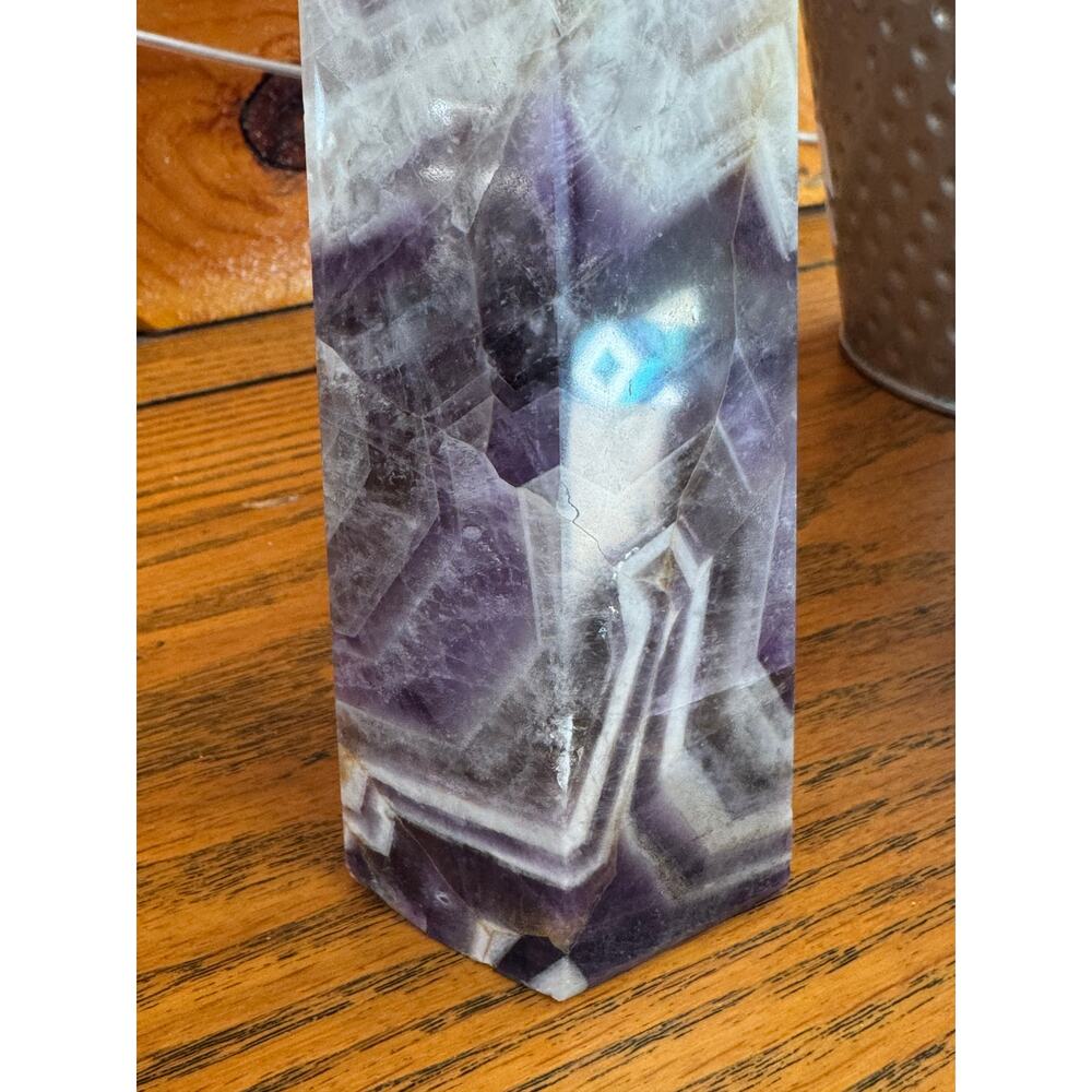 Chevron Amethyst Crystal Tower Polished Point 6–7 Inch - Picture 9 of 12